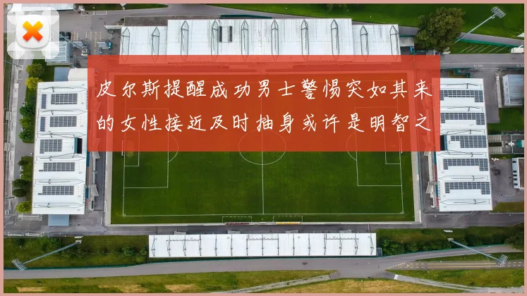 皮尔斯提醒成功男士警惕突如其来的女性接近及时抽身或许是明智之举